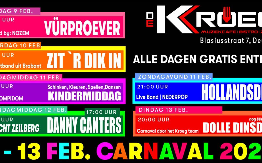 Carnaval 2024 | Party | De Kroeg