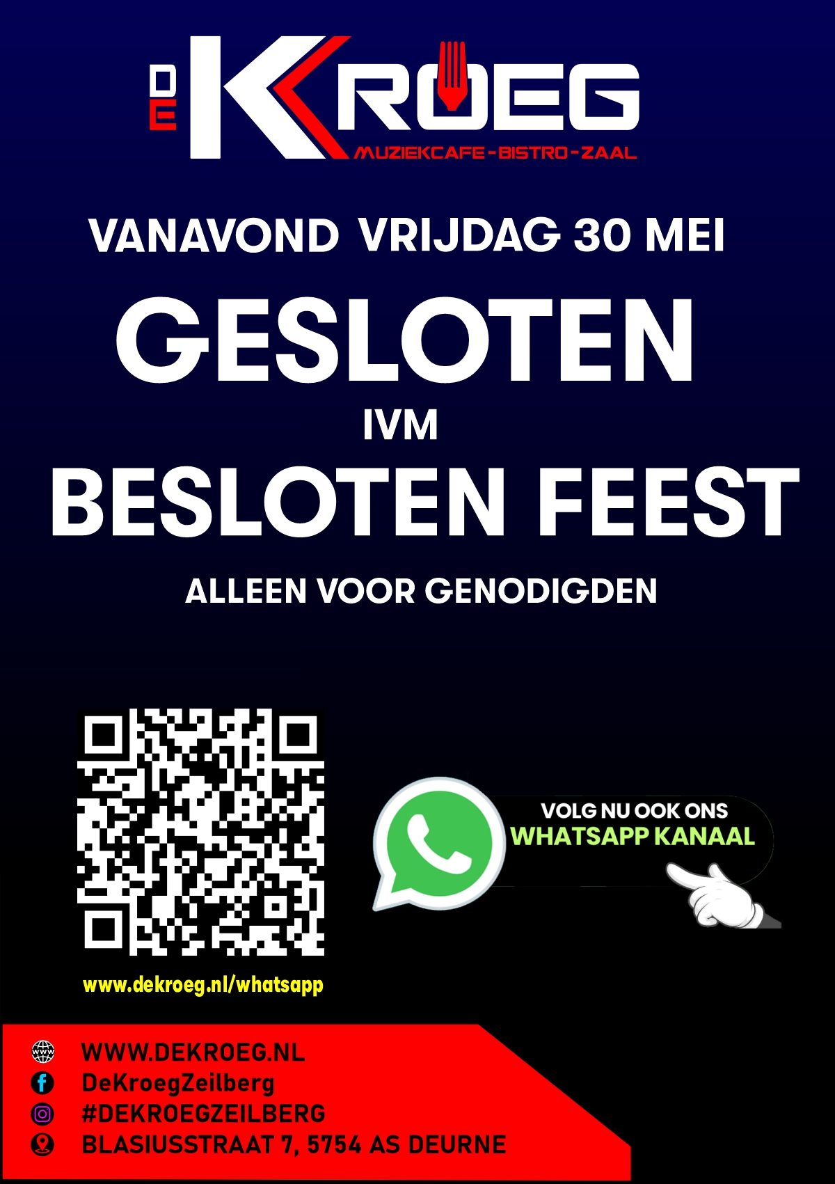 DeKroeg Gesloten